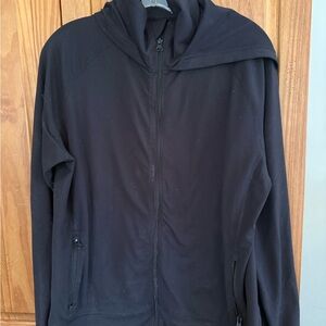 Land’s End Black Zip-Up Hooded Jacket